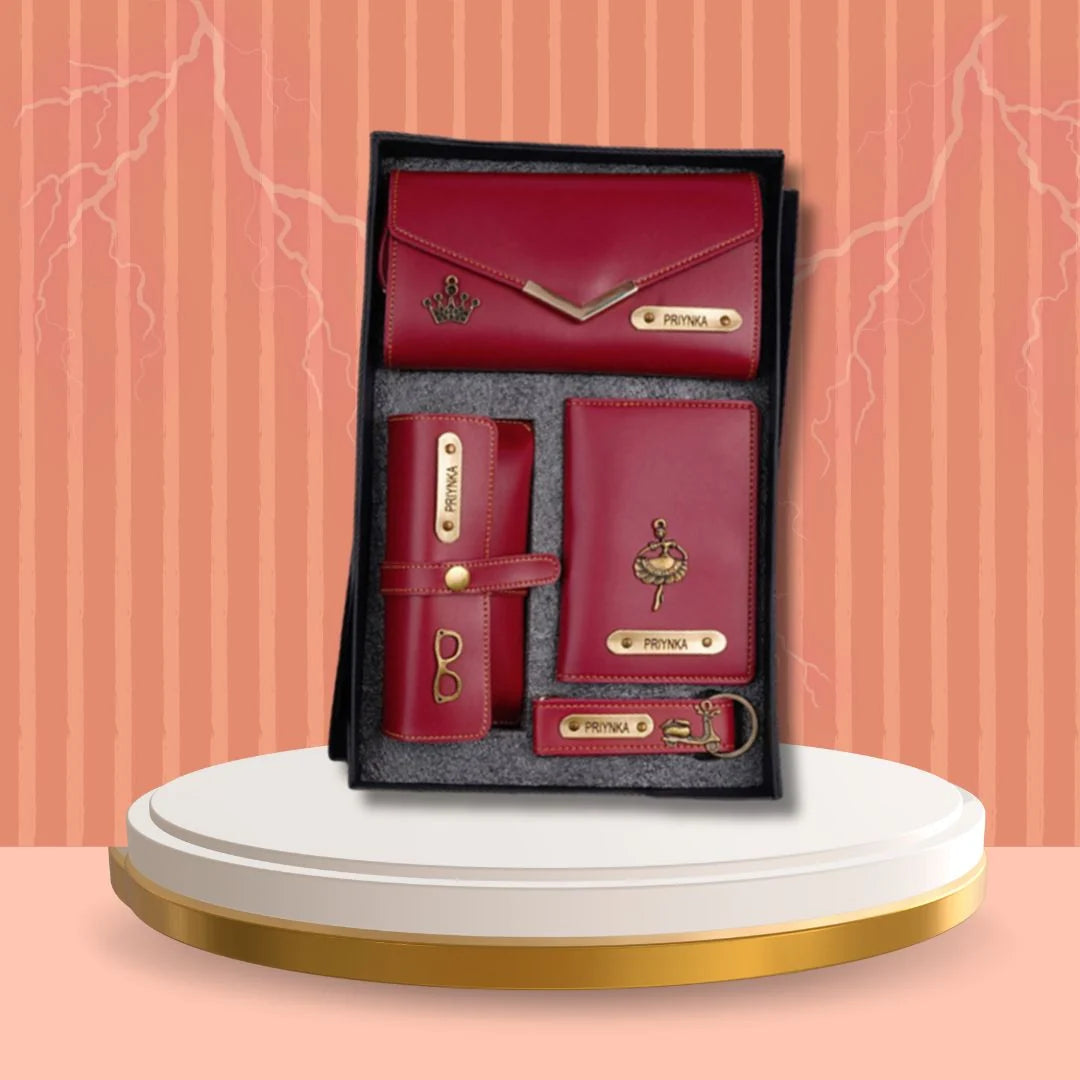 Jianora’s Elegant Her Essentials Gift Set – 3-Fold Clutch, Passport & Sunglasses Covers