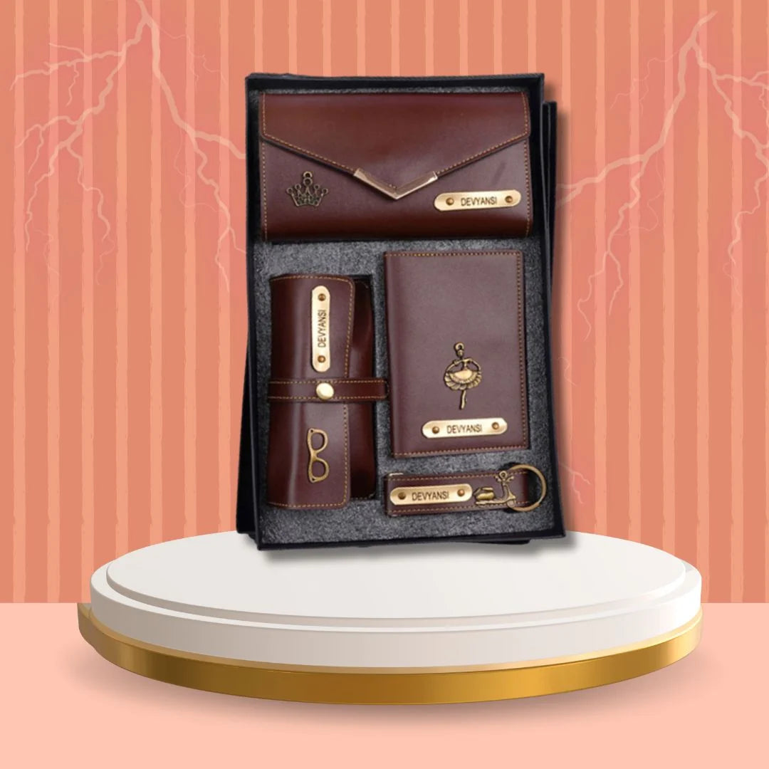 Jianora’s Elegant Her Essentials Gift Set – 3-Fold Clutch, Passport & Sunglasses Covers