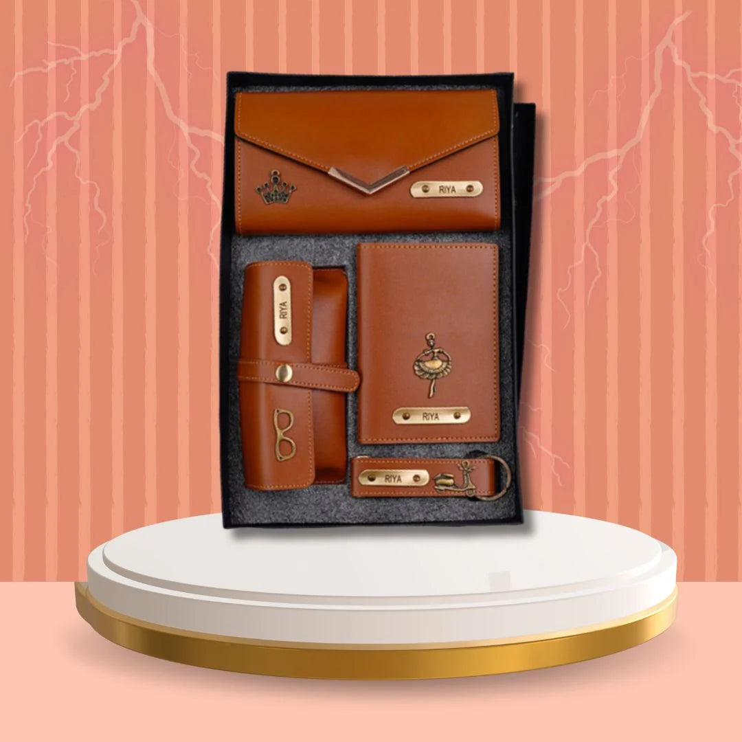 Jianora’s Elegant Her Essentials Gift Set – 3-Fold Clutch, Passport & Sunglasses Covers