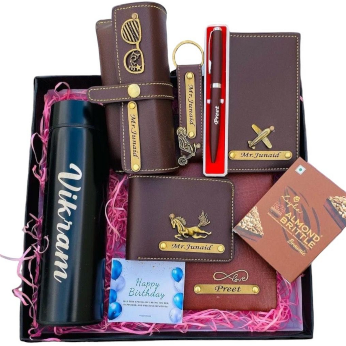 Jianora’s Executive Leather Gift Box for Him – Personalized Wallet, Diary, Passport Cover & Premium Essentials