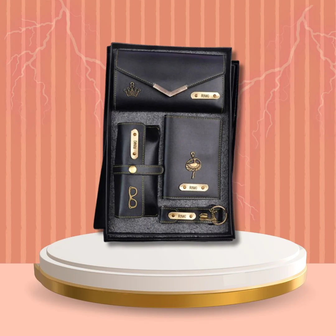 Jianora’s Elegant Her Essentials Gift Set – 3-Fold Clutch, Passport & Sunglasses Covers